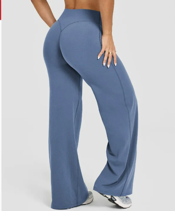 Apex Ritual – Women's High-Waist Straight-Leg Yoga Pants – Relaxed Fit Training Trousers