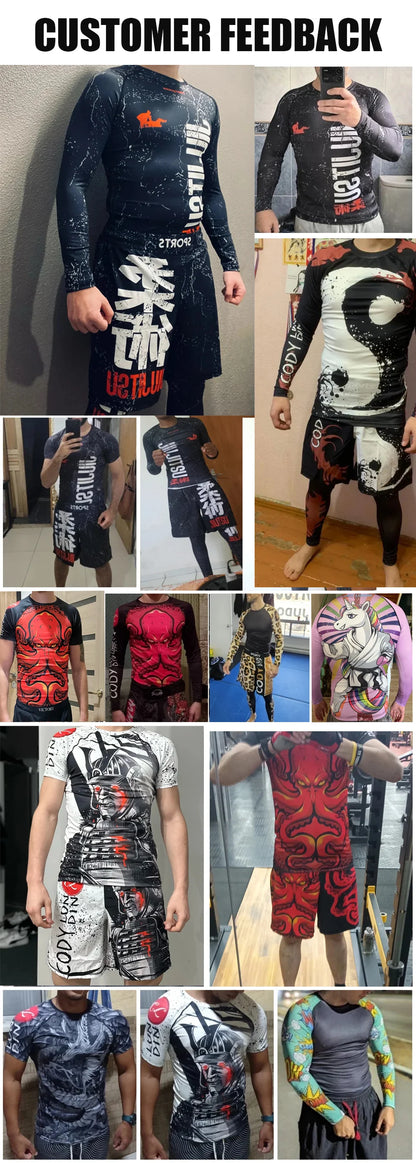 Apex Ritual No-Gi Compression Set – BJJ & Muay Thai Rashguard, Tee & Shorts
