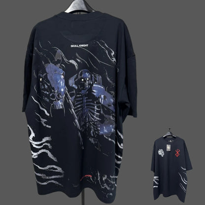 Apex Ritual – Anime Print Men's Crewneck T-Shirt – Loose Casual Fitness Training Cotton Tee