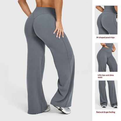 Apex Ritual – Women's High-Waist Straight-Leg Yoga Pants – Relaxed Fit Training Trousers
