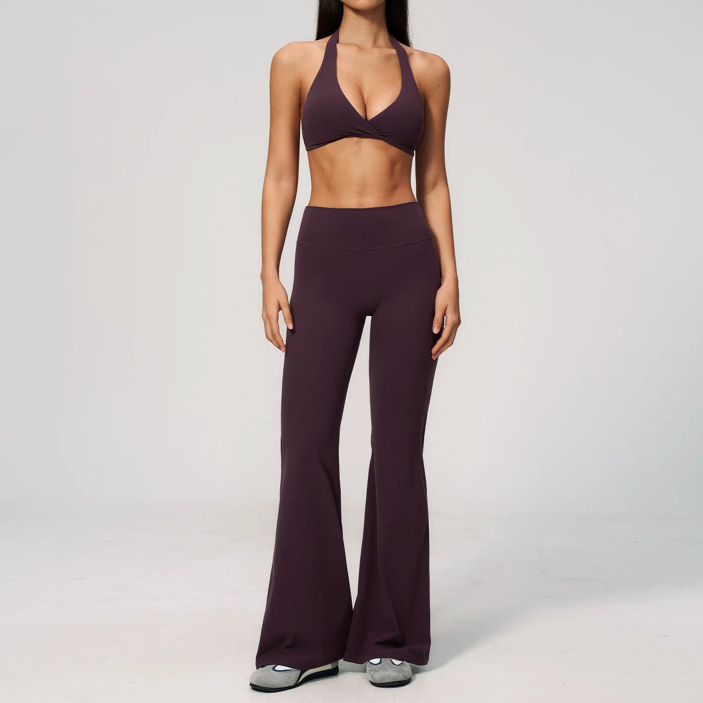 Apex Ritual – Yoga Set 2PCS Women – Gym Legging Fitness Bra Crop Top Long Sleeve Sports Suits