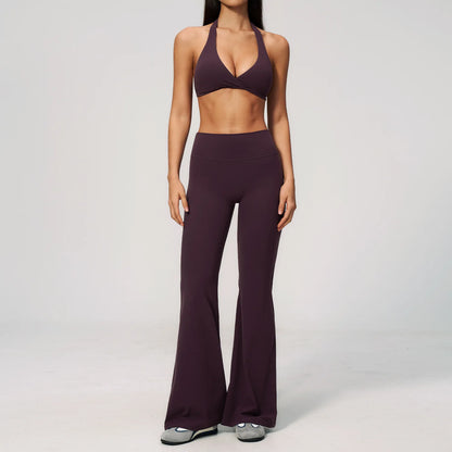 Apex Ritual – Yoga Set 2PCS Women – Gym Legging Fitness Bra Crop Top Long Sleeve Sports Suits