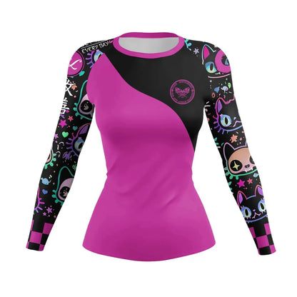 Apex Ritual – Women's MMA Rash Guard Set (4pcs) – Jiu-Jitsu Compression Sportswear with Shorts & Pants