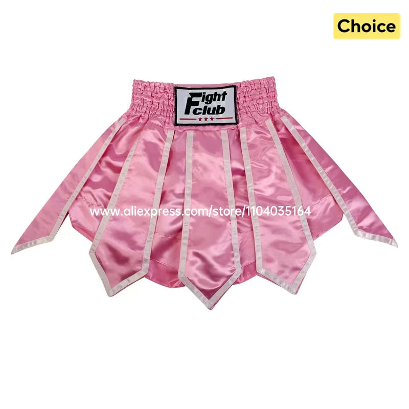 Apex Ritual – Women's Muay Thai Fight Shorts – Pink Gladiator Competition Kickboxing Pants