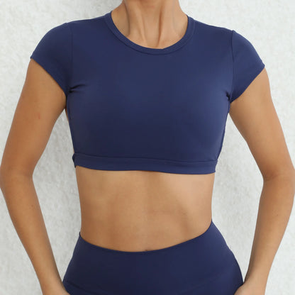 Apex Ritual – Sexy Padded Sports Shirts Breathable Workout Tops – Backless Yoga Crop Tops Women Gym Top