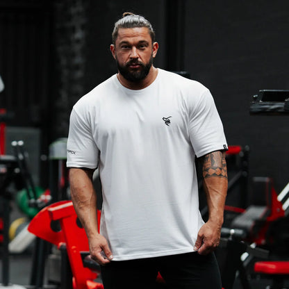 Apex Ritual – Men's Cotton Gym T-Shirt – Loose Fit Summer Round Neck Running Tee