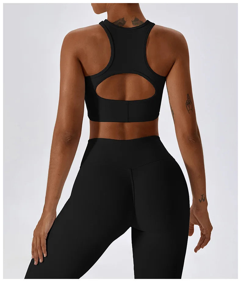 APEX RITUAL Women's High-Impact Sports Bra – Seamless Shockproof Support