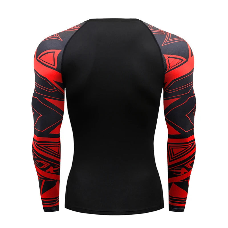 Apex Ritual – MMA Long Sleeve Rashguard – BJJ Muay Thai Compression Shirt Gym Boxing Jersey