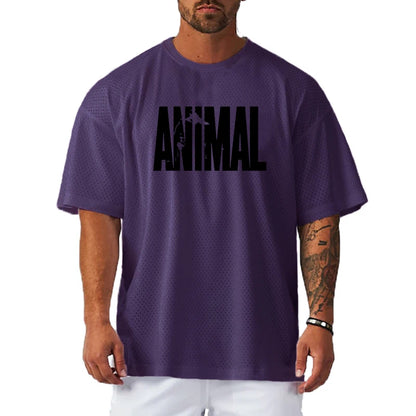 Apex Ritual – Men's Oversized Mesh Gym T-Shirt – Quick-Dry Training & Running Tee