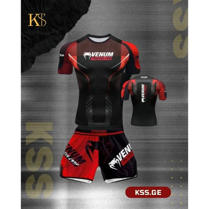 Apex Ritual – Men's Martial Arts & Boxing Casual Set – Short-Sleeve Shorts Set