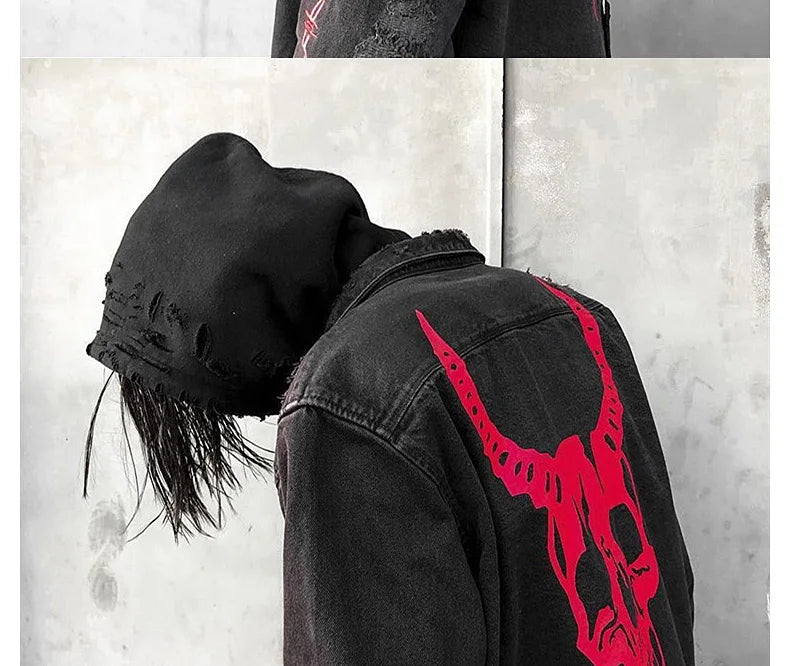 Apex Ritual – Gym Mens Denim Jacket – Fashion Motorcycle Jeans Jacket Casual Sports Fitness Coat