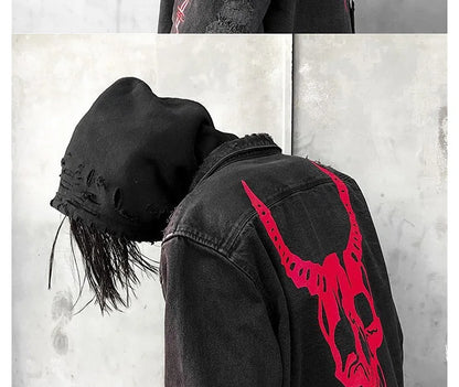 Apex Ritual – Gym Mens Denim Jacket – Fashion Motorcycle Jeans Jacket Casual Sports Fitness Coat