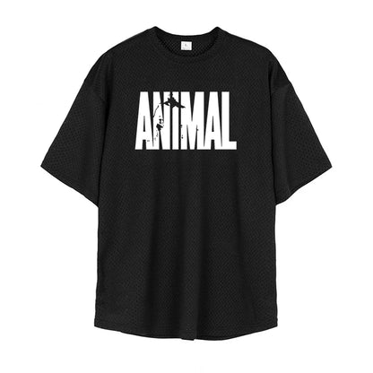 Apex Ritual – Men's Oversized Mesh Gym T-Shirt – Quick-Dry Training & Running Tee