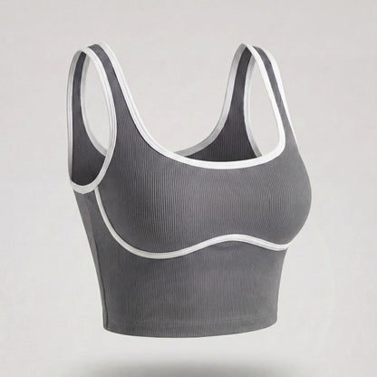Apex Ritual – Color Blocking Sports Vest Women – No-Wire Push Up Fitness Bra