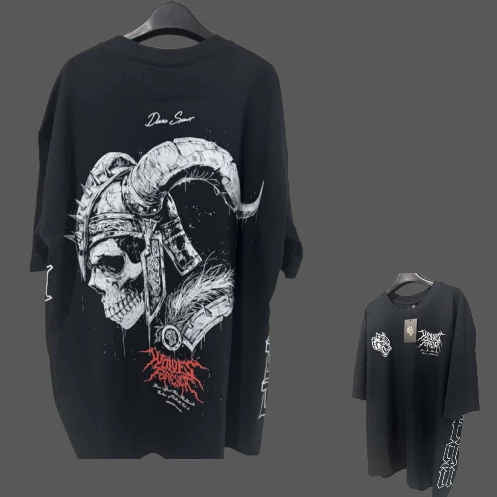 Apex Ritual – Anime Print Men's Crewneck T-Shirt – Loose Casual Fitness Training Cotton Tee