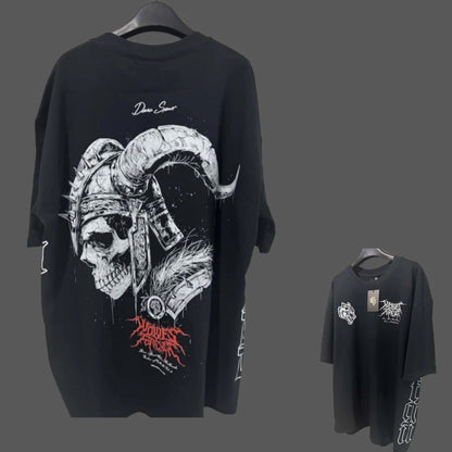 Apex Ritual – Anime Print Men's Crewneck T-Shirt – Loose Casual Fitness Training Cotton Tee