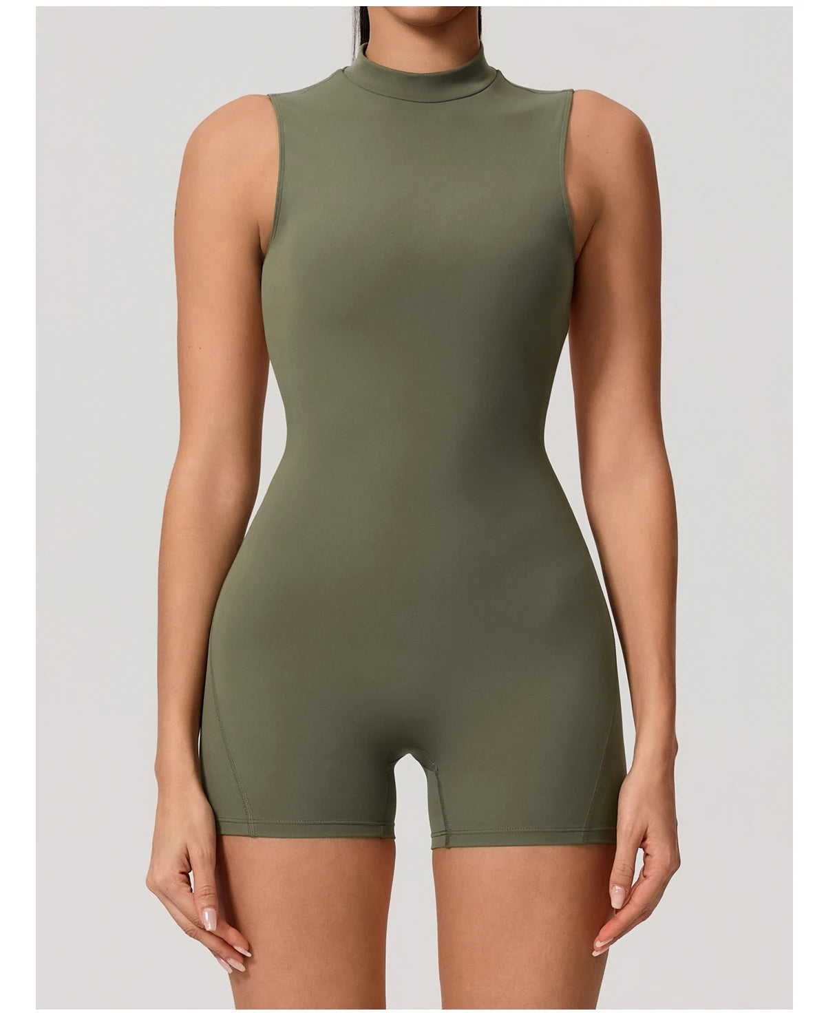 Apex Ritual – Sleeveless Yoga Bodysuit Women – High Stretch Push Up Fitness Jumpsuit