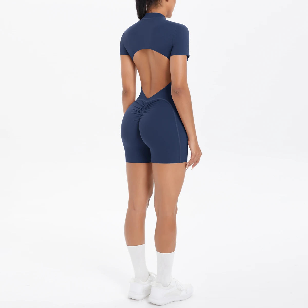Apex Ritual – Women's One-Piece Training Jumpsuit – Zip-Front Workout Bodysuit