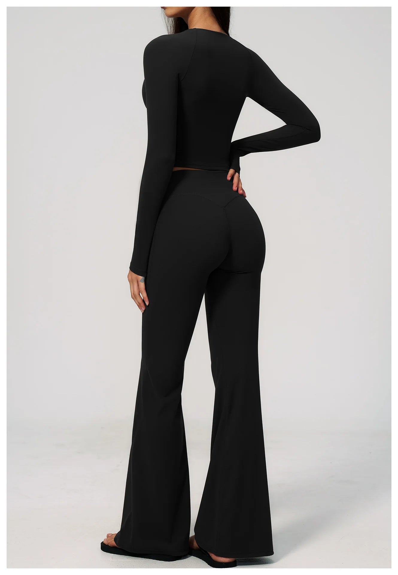 Apex Ritual – Yoga Set 2PCS Women – Gym Legging Fitness Bra Crop Top Long Sleeve Sports Suits