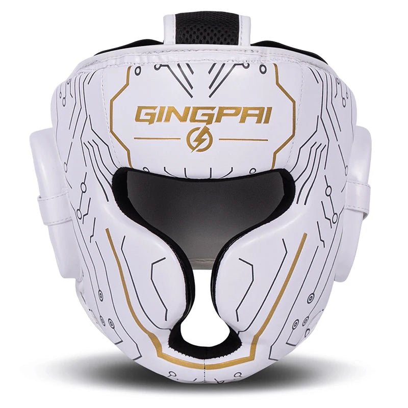 Apex Ritual – Full-Coverage MMA Boxing Helmet – Leather Head Guard for Muay Thai & Kickboxing