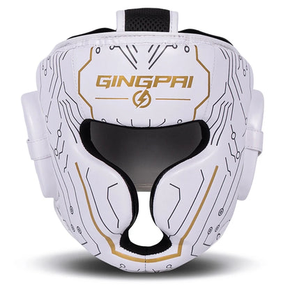 Apex Ritual – Full-Coverage MMA Boxing Helmet – Leather Head Guard for Muay Thai & Kickboxing