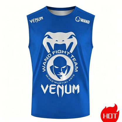 Apex Ritual – Men's 3D Snakehead Fitness Tank Top – Breathable Oversized Sleeveless Graphic Shirt