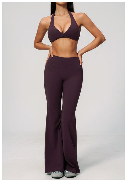 Apex Ritual – Yoga Set 2PCS Women – Gym Legging Fitness Bra Crop Top Long Sleeve Sports Suits