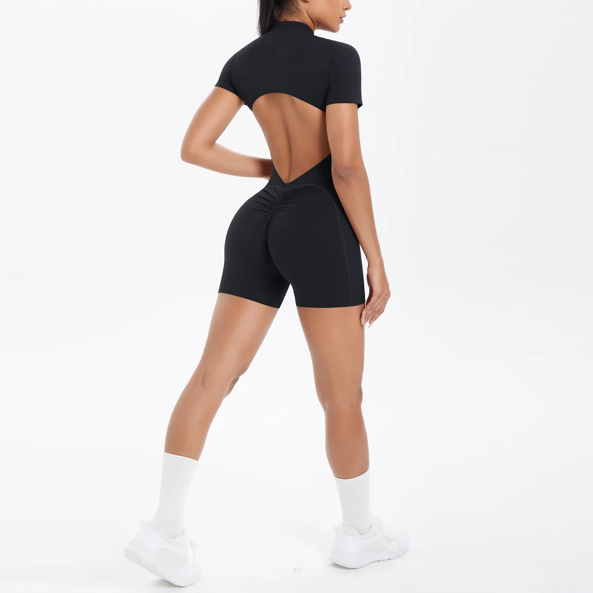 Apex Ritual – Women's One-Piece Training Jumpsuit – Zip-Front Workout Bodysuit
