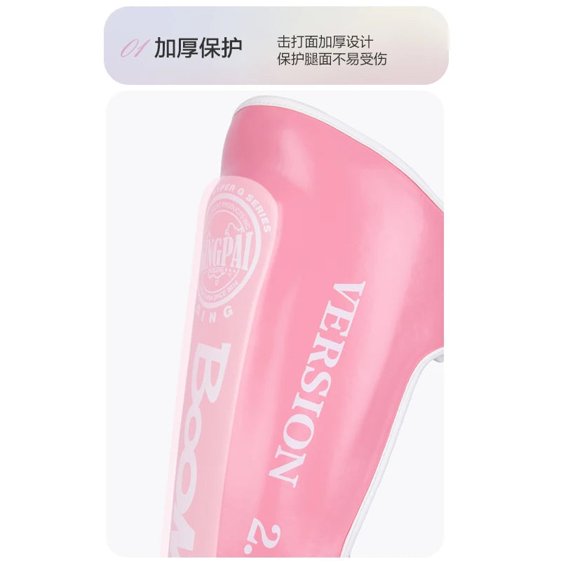 Apex Ritual – PU Leather Boxing Shin Guards – MMA & Muay Thai Ankle Protector Shin Pads