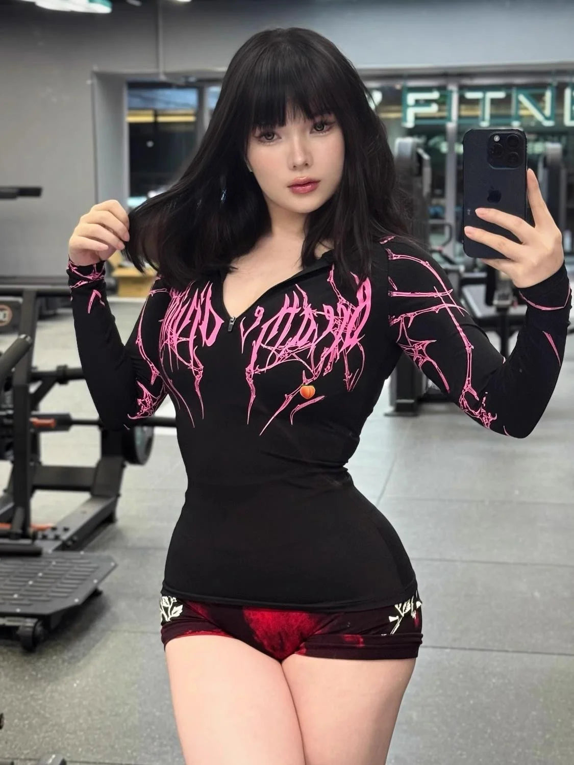 Apex Ritual – Women's Gothic Y2K Slim Zip-Up Hoodie – Quick-Dry Long Sleeve Punk Streetwear