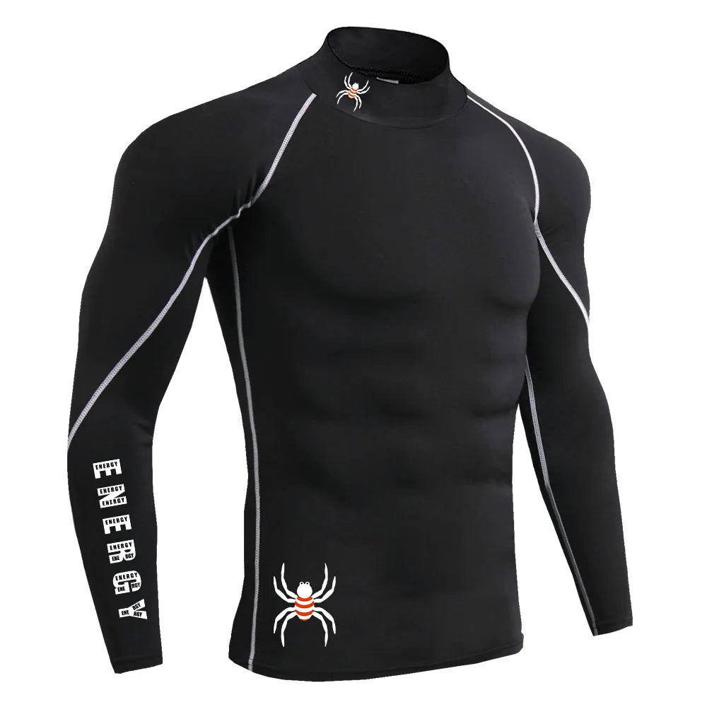Apex Ritual – Men's Long Sleeve Compression Running T-Shirt – Quick-Dry Bodybuilding Fitness Top
