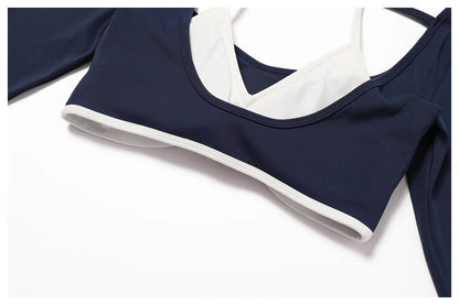 Apex Ritual Women's Backless Long-Sleeve Yoga Top – Quick-Dry Training Shirt