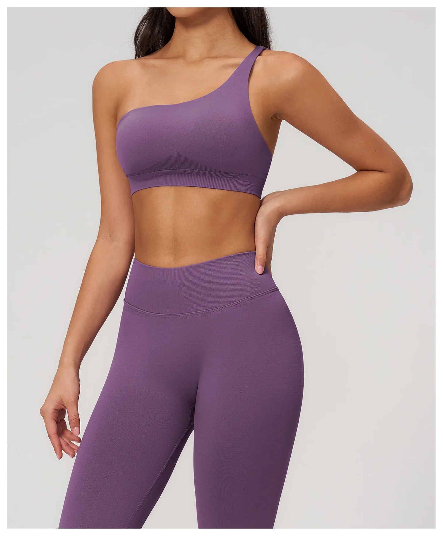 Apex Ritual – Seamless Sport Bra Women – Breathable Shockproof Oblique Shoulder Yoga Bra Sportswear