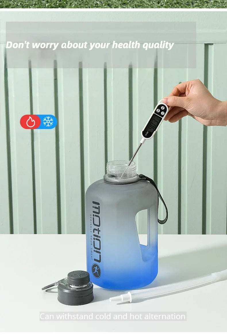 Apex Ritual – 2L Sports Water Bottle with Straw – Large Capacity Fitness Drinking Bottle with Scale