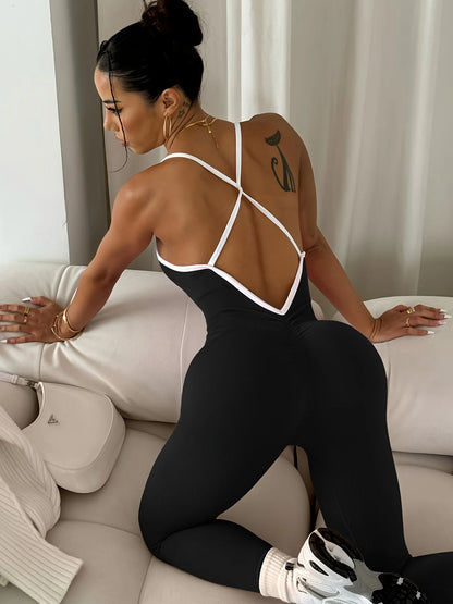 Apex Ritual – Women's One-Piece Sports Romper – Running & Gym Workout Jumpsuit