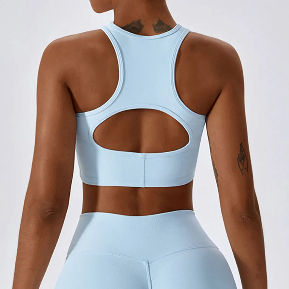 APEX RITUAL Women's High-Impact Sports Bra – Seamless Shockproof Support