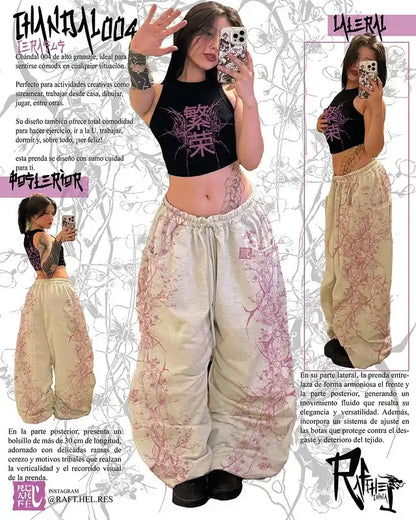 Apex Ritual Y2K Streetwear Joggers – Loose-Fit Wide-Leg Training Pants