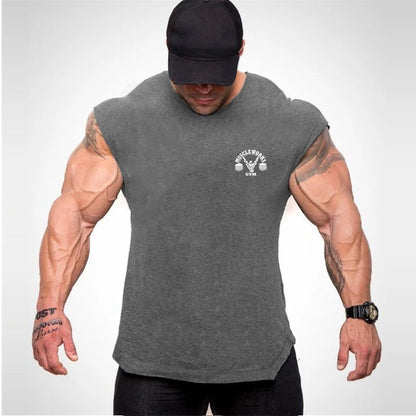 Apex Ritual – Men's Cotton Stringer Tank Top – Sleeveless Bodybuilding Gym Vest