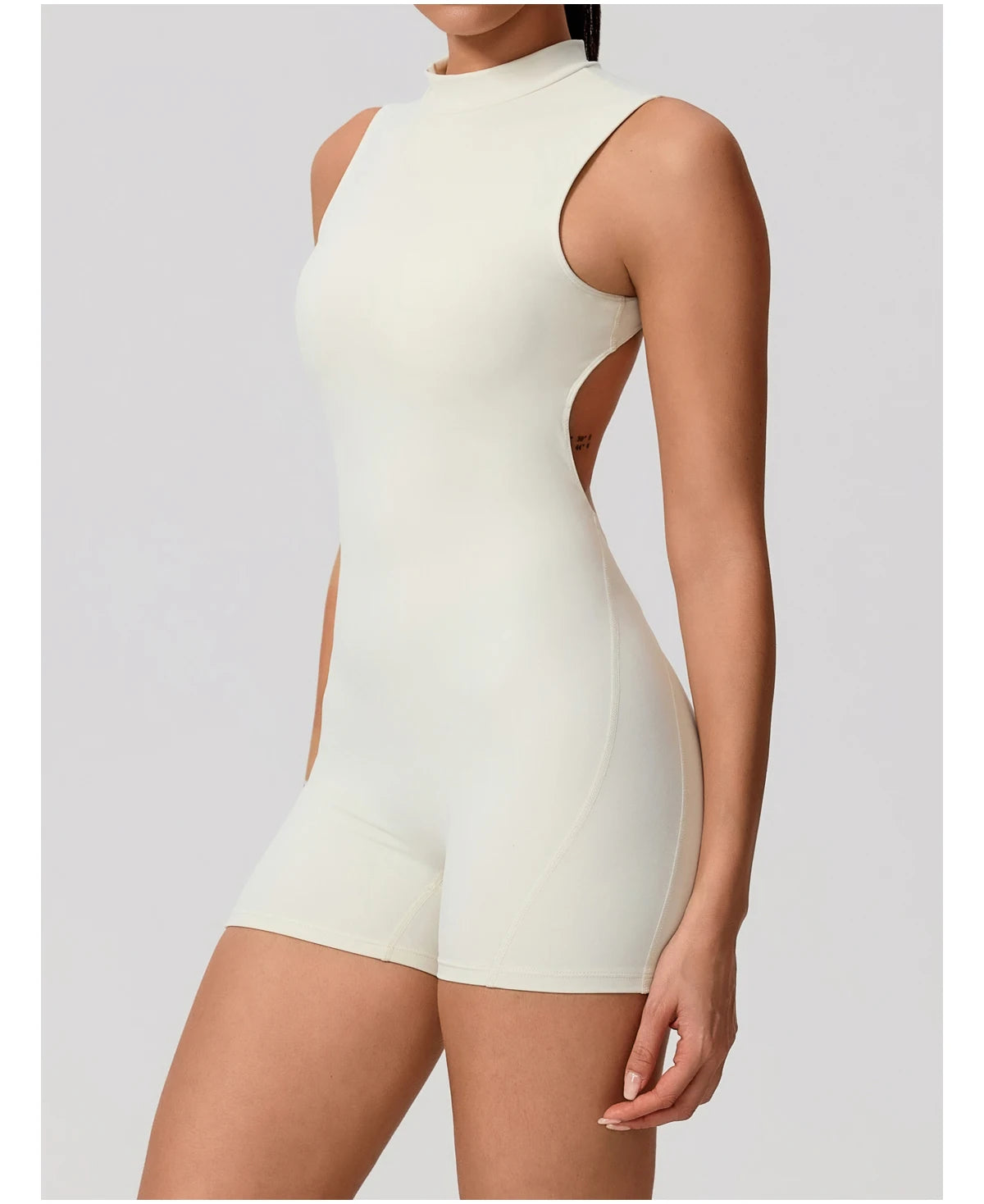 Apex Ritual – Sleeveless Yoga Bodysuit Women – High Stretch Push Up Fitness Jumpsuit