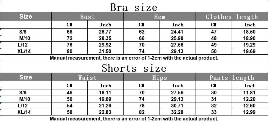 Apex Ritual Women's 2-Piece Sports Set – Push-Up Bra & Shorts
