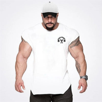 Apex Ritual – Men's Cotton Stringer Tank Top – Sleeveless Bodybuilding Gym Vest