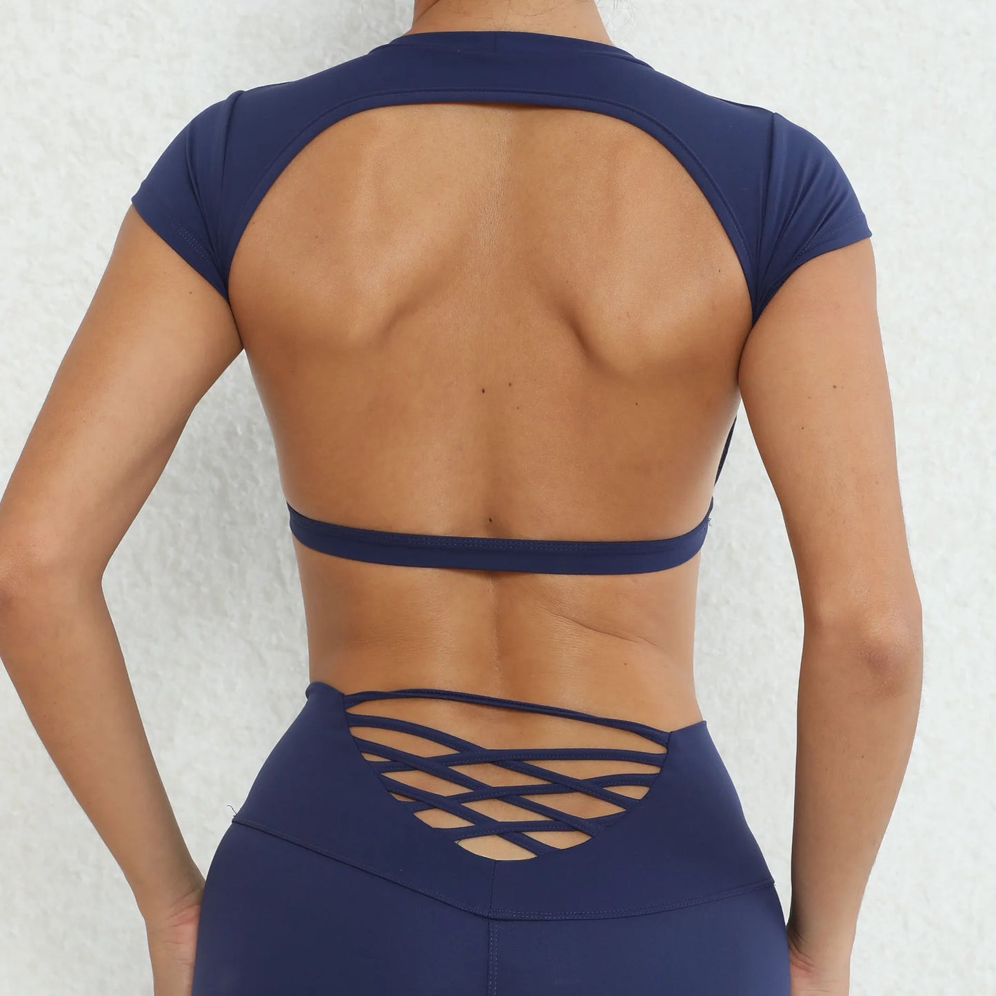 Apex Ritual – Sexy Padded Sports Shirts Breathable Workout Tops – Backless Yoga Crop Tops Women Gym Top