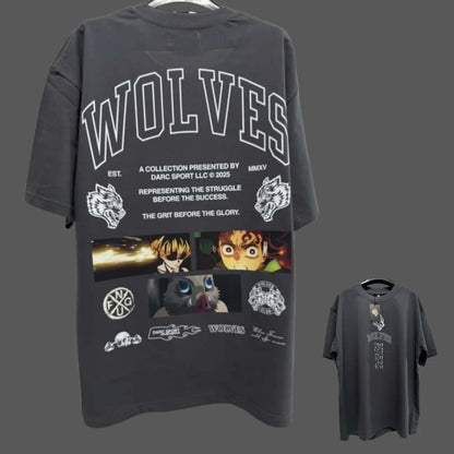 Apex Ritual – Anime Print Men's Crewneck T-Shirt – Loose Casual Fitness Training Cotton Tee
