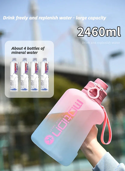Apex Ritual – 2L Sports Water Bottle with Straw – Large Capacity Fitness Drinking Bottle with Scale