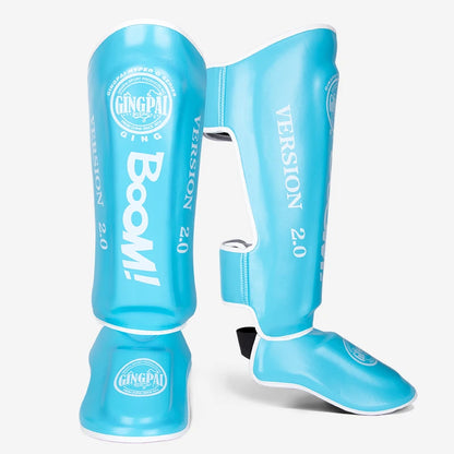 Apex Ritual – PU Leather Boxing Shin Guards – MMA & Muay Thai Ankle Protector Shin Pads