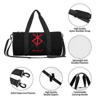Apex Ritual – Anime Print Round Duffel Bag – Durable Outdoor Yoga Fitness & Travel Duffle Bag