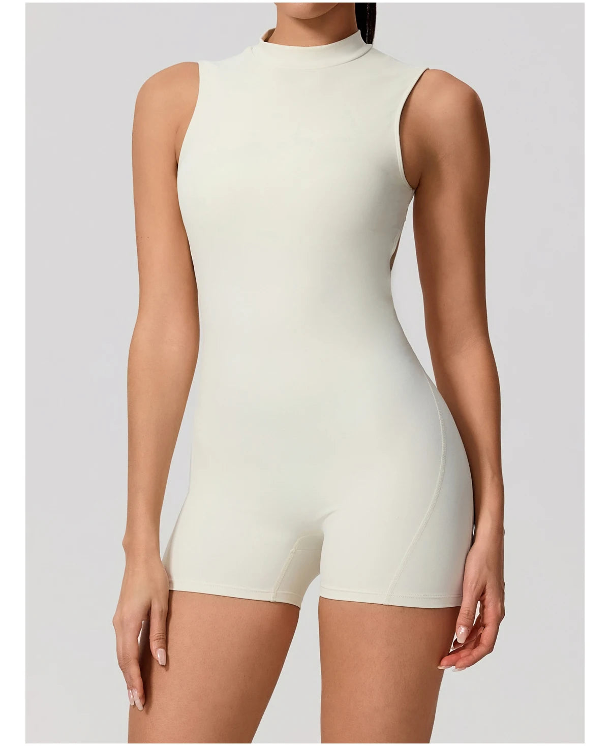Apex Ritual – Sleeveless Yoga Bodysuit Women – High Stretch Push Up Fitness Jumpsuit