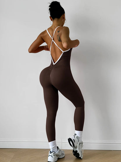 Apex Ritual – Women's One-Piece Sports Romper – Running & Gym Workout Jumpsuit