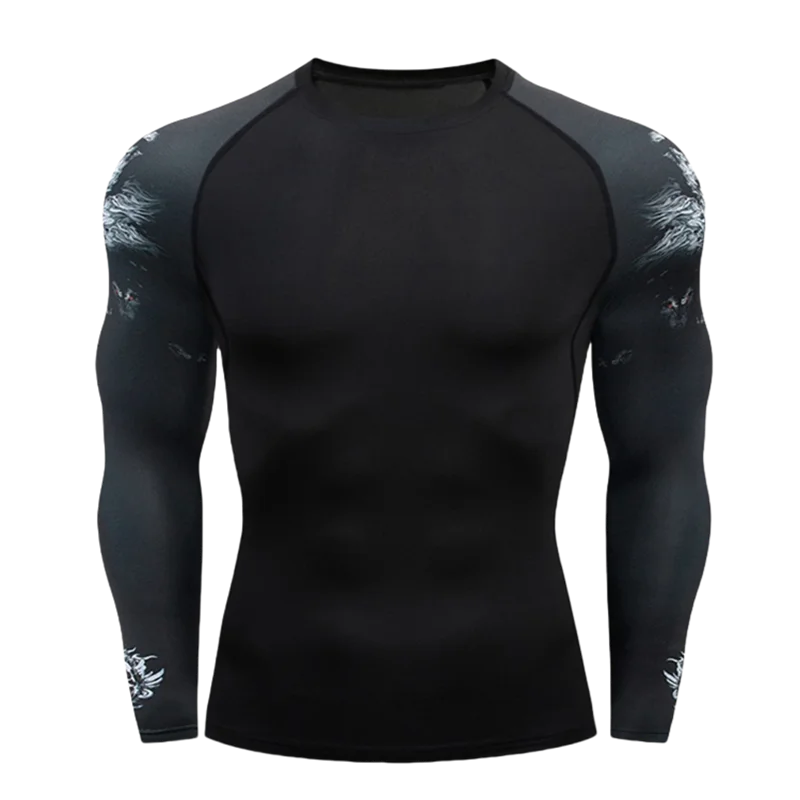 Apex Ritual – MMA Long Sleeve Rashguard – BJJ Muay Thai Compression Shirt Gym Boxing Jersey