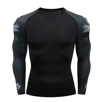 Apex Ritual – MMA Long Sleeve Rashguard – BJJ Muay Thai Compression Shirt Gym Boxing Jersey